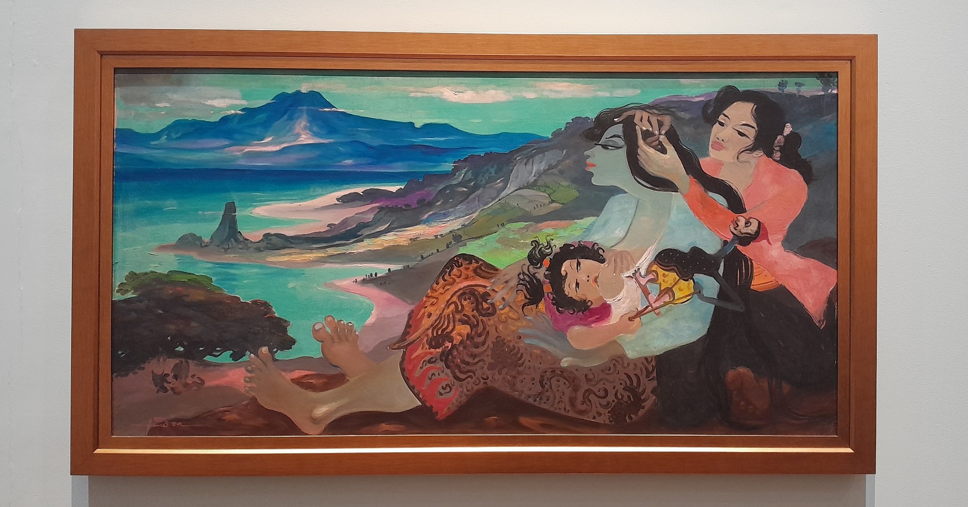 Lukisan Mekutu II Karya Hendra Gunawan (simber gambar: Hypeabis.id/Prasetyo Agung Ginanjar) Lukisan Mekutu II Karya Hendra Gunawan (simber gambar: Hypeabis.id/Prasetyo Agung Ginanjar)