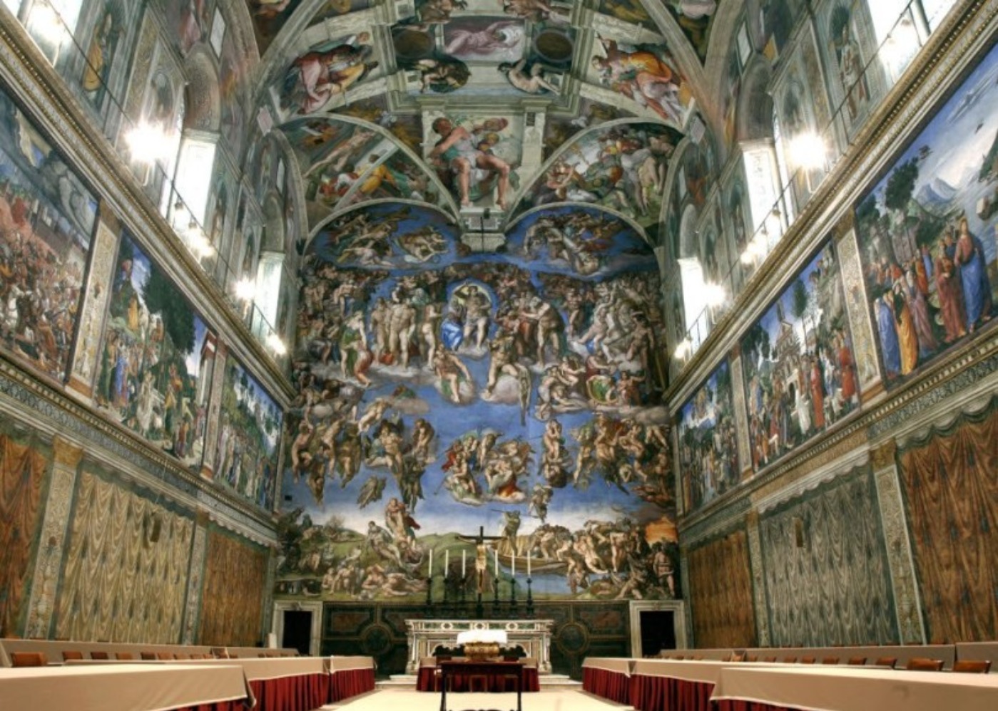 Lukisan Penghakiman Terakhir (Sumber gambar: thesistinechapel.org) Lukisan Penghakiman Terakhir (Sumber gambar: thesistinechapel.org)