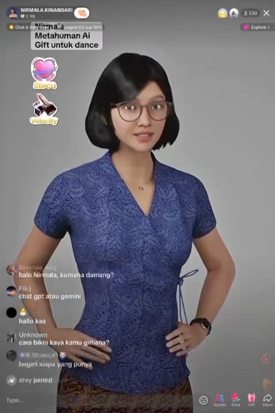 Metahuman AI Nirmala (Sumber gambar: Ruang Waktu)
