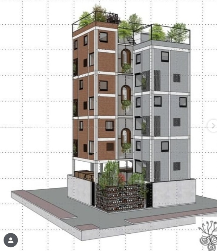 Rumah mikro dengan konsep rumah tumbuh dengan luas 15 meter persegi. (Sumber gambar: Akanoma Studio).