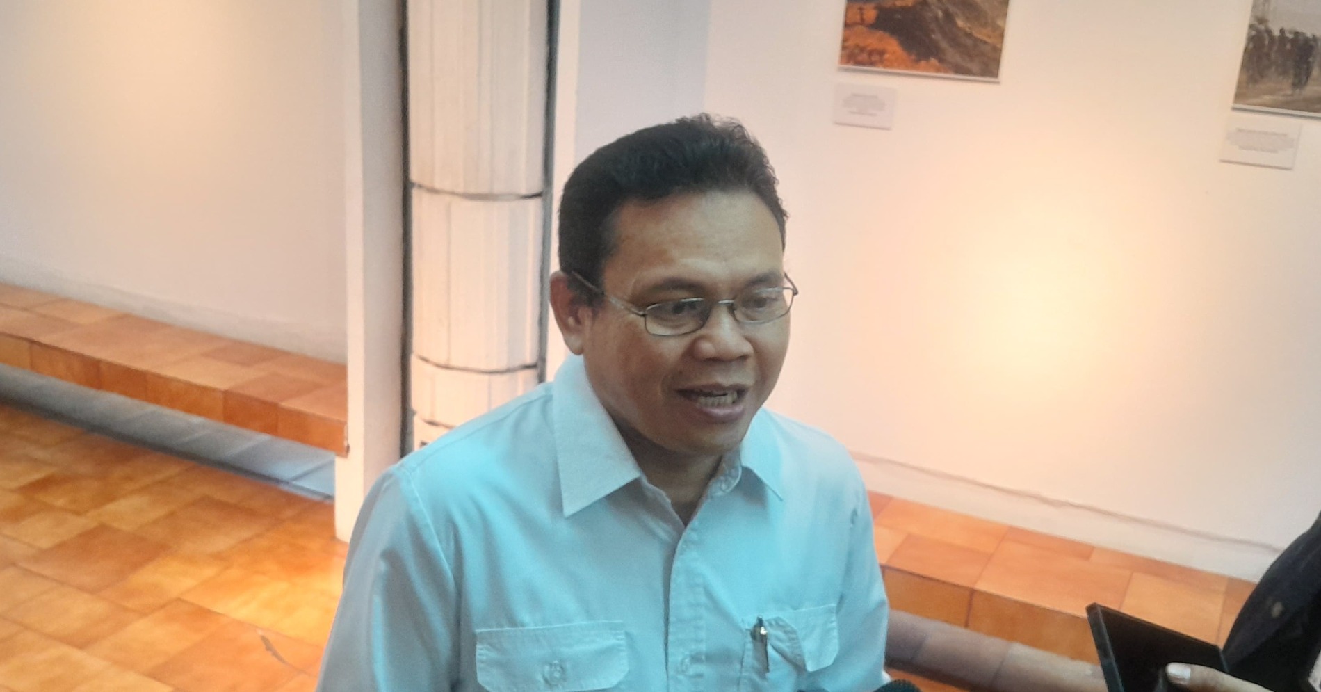 Dirjen Perlindungan Kebudayaan dan Tradisi Kementerian Kebudayaan, Restu Gunawan, saat ditemui awak media di Bentara Budaya, Jakarta, Senin (30/6/25). (sumber gambar: Hypeabis.id/Prasetyo Agung Ginanjar)