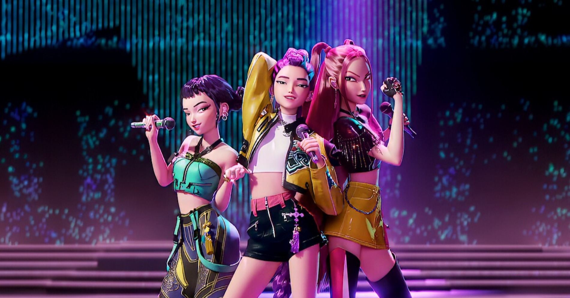 Huntrix dalam KPop Demon Hunters (Sumber gambar: Netflix) Huntrix dalam KPop Demon Hunters (Sumber gambar: Netflix)