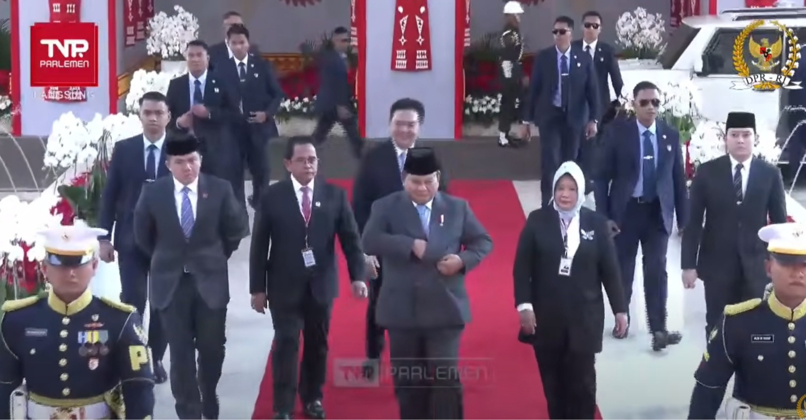 Presiden Republik Indonesia Prabowo Subianto menyampaikan pidato kenegaraan di Sidang Tahunan MPR, yang digelar pada Jumat (15/8/2025) di Gedung DPR/MPR Senayan, Jakarta. (Sumber gambar: DPR RI/YouTube) Presiden Republik Indonesia Prabowo Subianto menyampaikan pidato kenegaraan di Sidang Tahunan MPR, yang digelar pada Jumat (15/8/2025) di Gedung DPR/MPR Senayan, Jakarta. (Sumber gambar: DPR RI/YouTube)