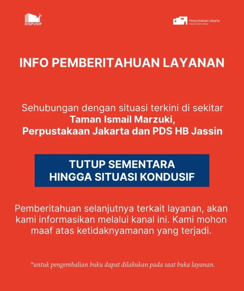 Sumber gambar: perpusjkt/Instagram. Sumber gambar: perpusjkt/Instagram.