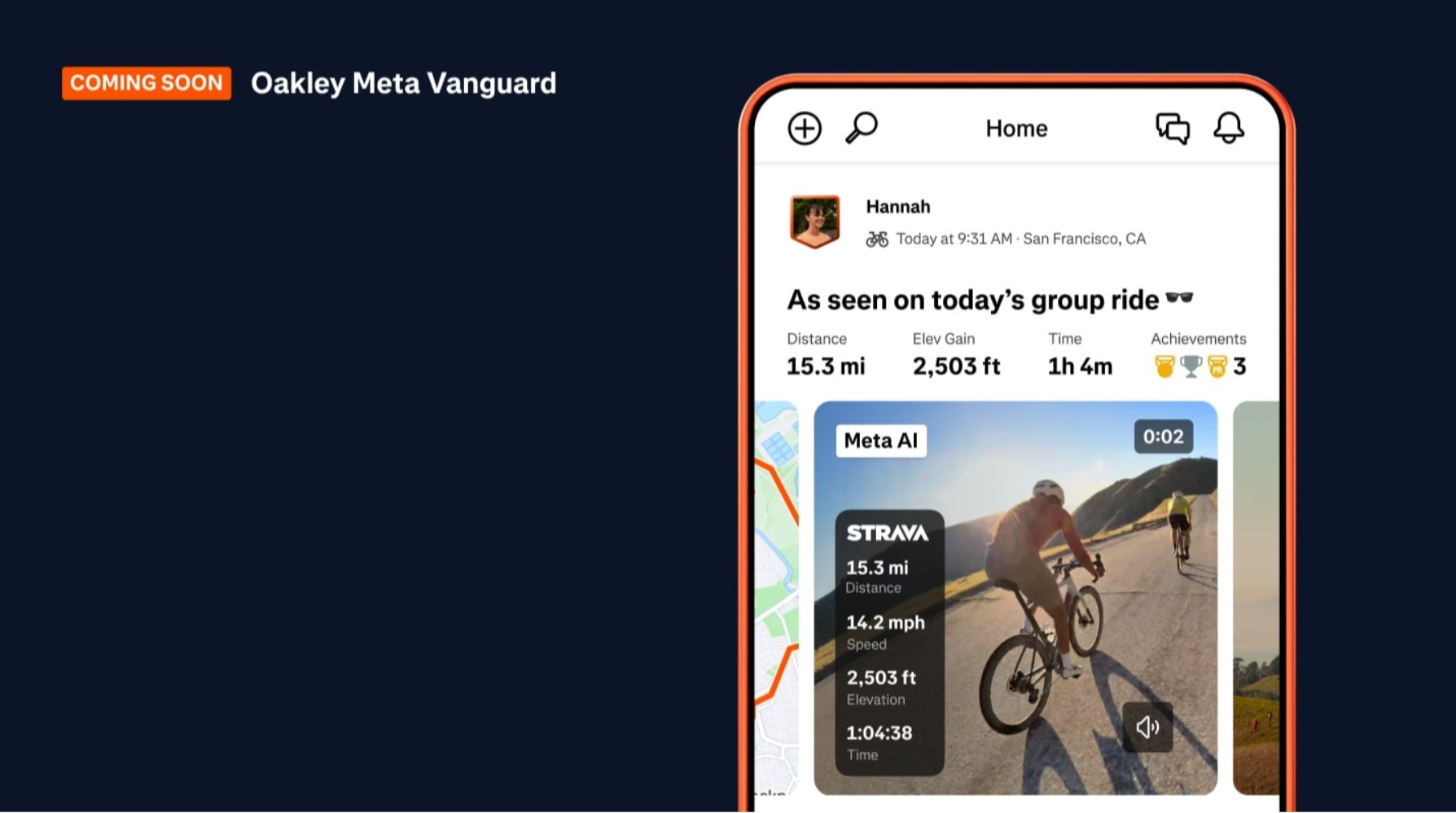 Strava x Oakley Meta Vanguard AI (Sumber gambar: Meta) Strava x Oakley Meta Vanguard AI (Sumber gambar: Meta)