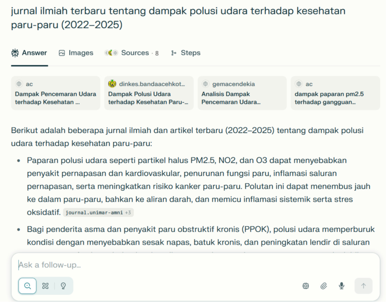 Cuplikan hasil pencarian dengan perplexity.ai (Sumber gambar: Hypeabis) Cuplikan hasil pencarian dengan perplexity.ai (Sumber gambar: Hypeabis)