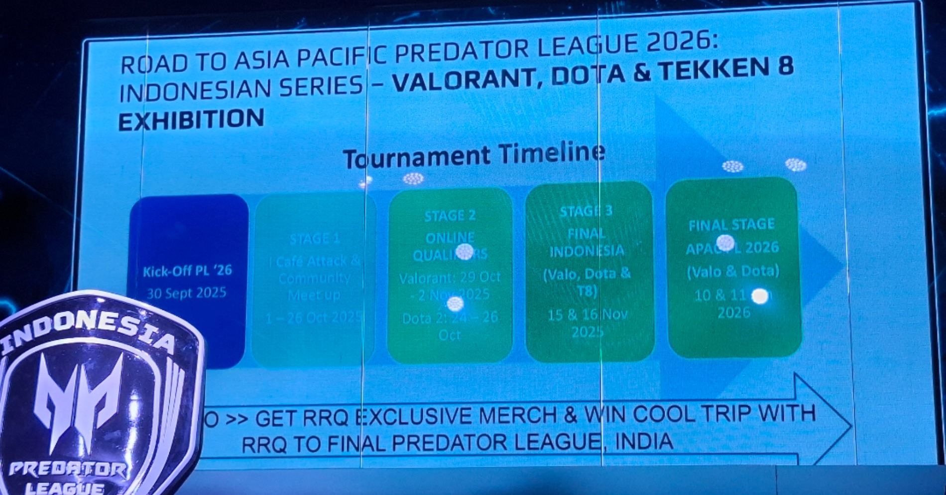 Jadwal turnamen Road to Asia Pacific Predator League 2026. (Sumber gambar: Desyinta Nuraini/Hypeabis.id) Jadwal turnamen Road to Asia Pacific Predator League 2026. (Sumber gambar: Desyinta Nuraini/Hypeabis.id)