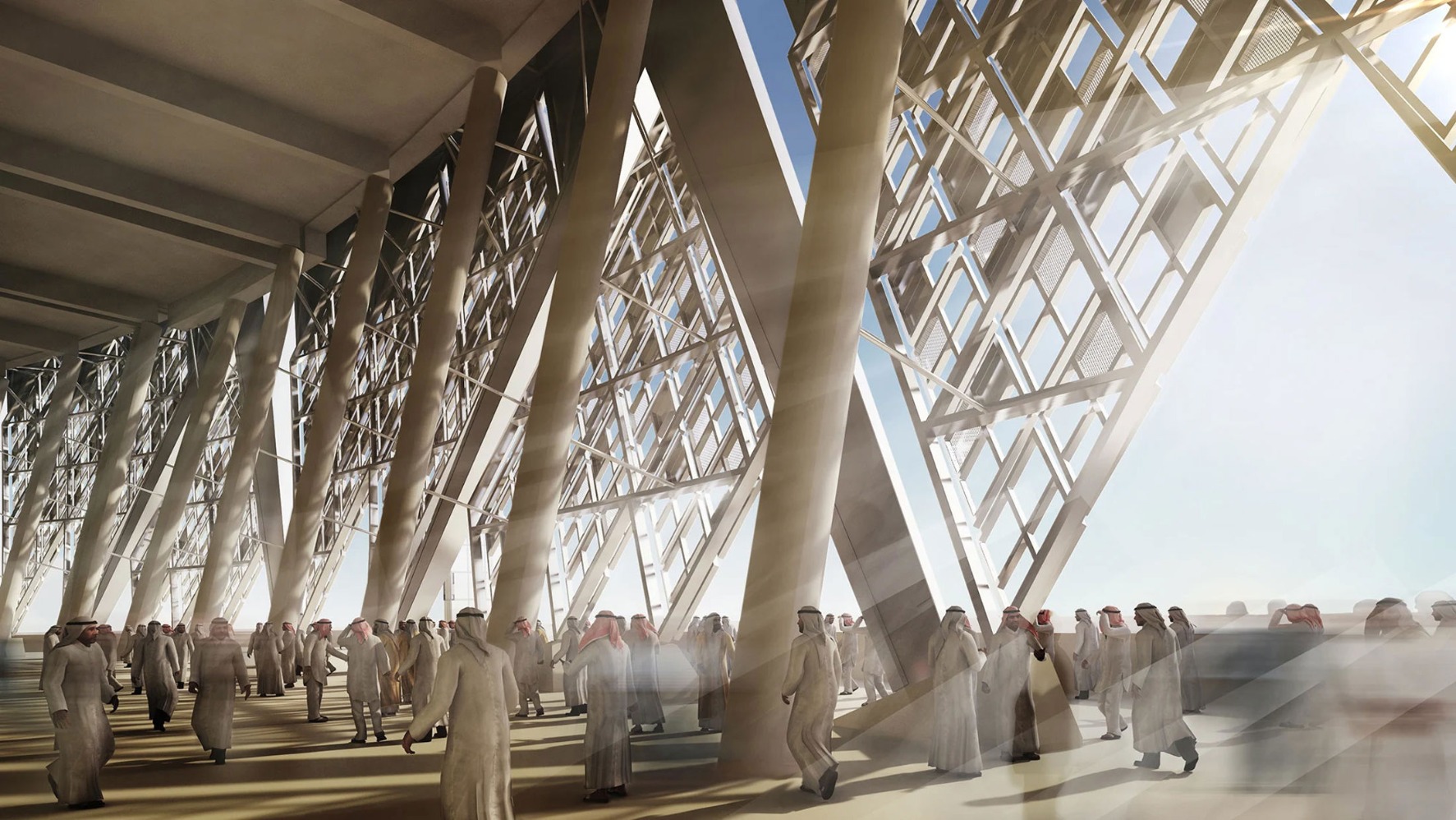 King Abdullah Sports City Stadium (Sumber gambar: Firma global Arup) King Abdullah Sports City Stadium (Sumber gambar: Firma global Arup)