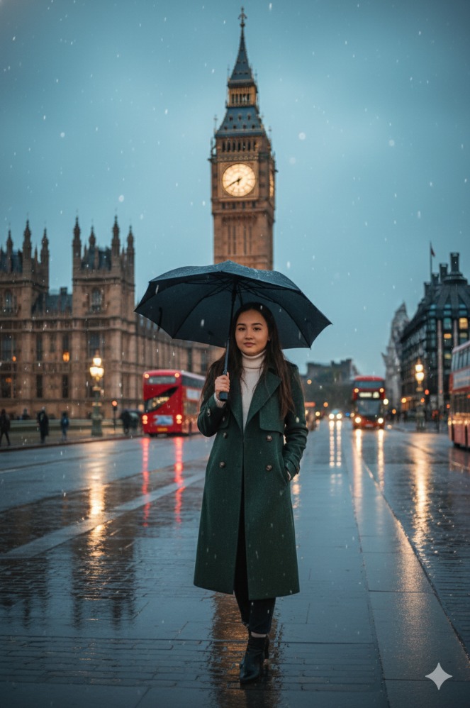 Contoh Foto dengan Prompt 9 (Sumber Foto: Freepik dan Gemini AI)