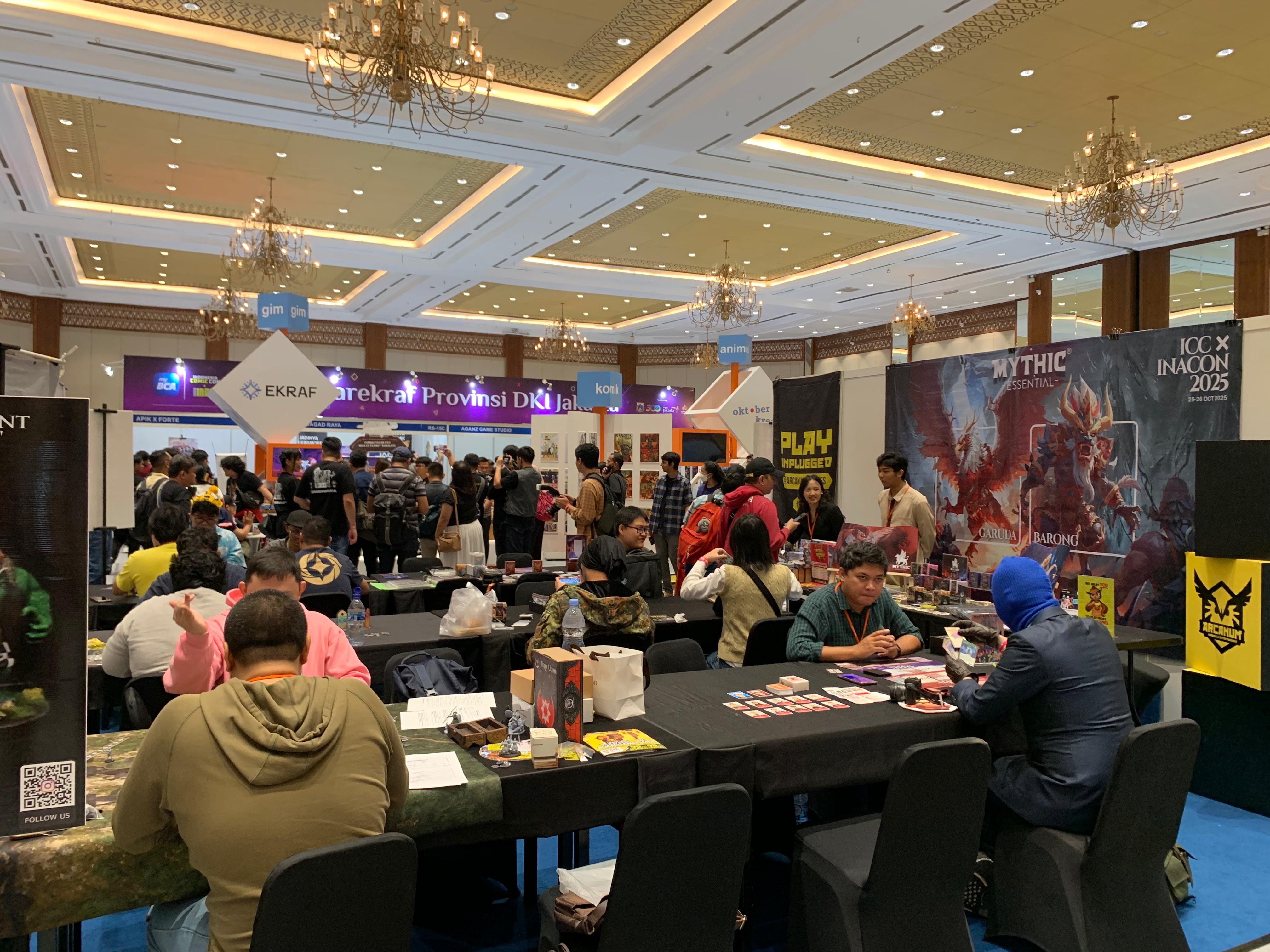 Suasana event ICC x Inacon di JICC Senayan, Sabtu (25/10/2025). Sumber gambar: Hypeabis.id/Luke Andaresta. Suasana event ICC x Inacon di JICC Senayan, Sabtu (25/10/2025). Sumber gambar: Hypeabis.id/Luke Andaresta.