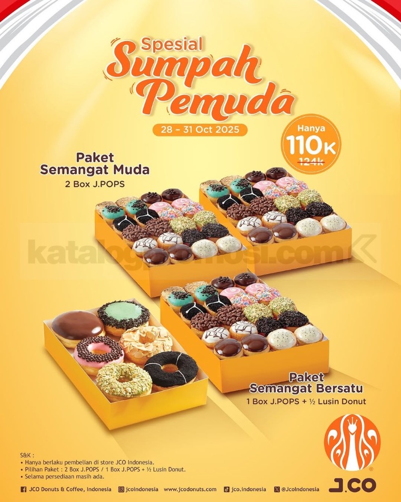 Promo J.CO Donuts menyambut Hari Sumpah Pemuda 2025 (Sumber gambar: