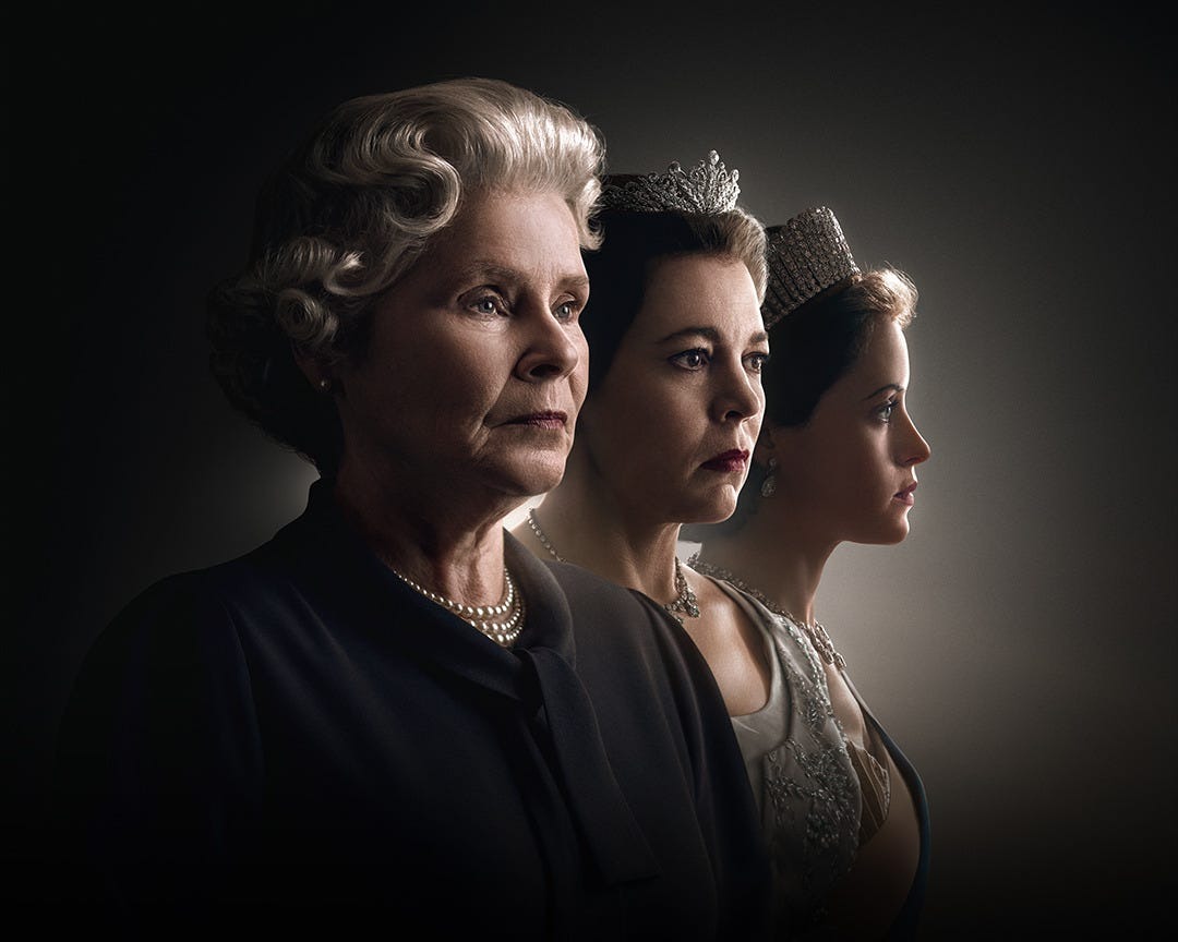 Penggambaran karakter Ratu Elizabeth II di serial The Crown. (Sumber foto: Netflix)
