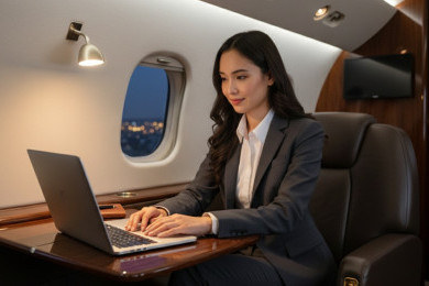 7 Prompt AI Gemini dalam Pesawat Jet Pribadi, Mewah dan Berkelas