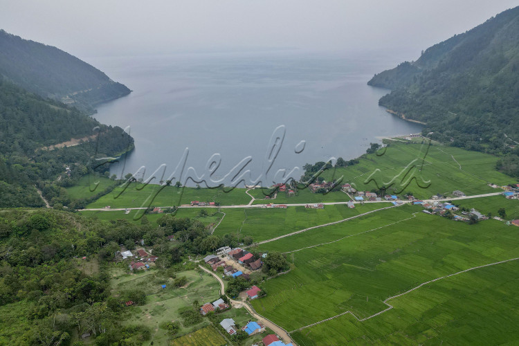 Suasana Desa Wisata Meat, Kabupaten Toba Samosir, Sumatra Utara.