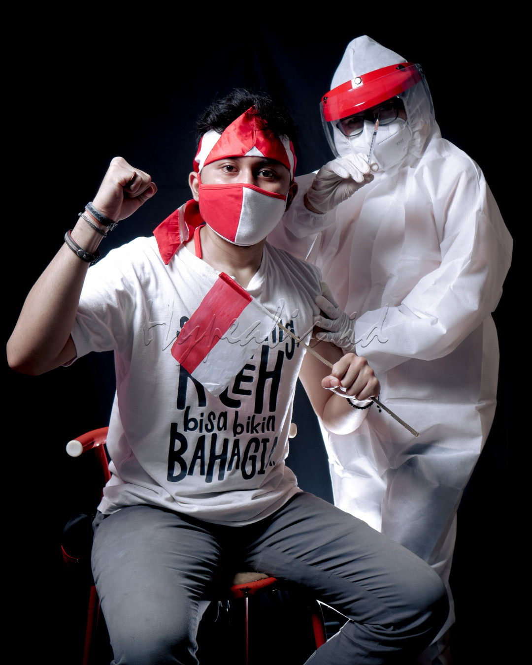&nbsp;<br />
Selain 5M (Memakai masker, Mencuci tangan dengan sabun, menjaga jarak, menghindari kerumunan dan Membatasi mobilitas), vaksinasi juga sebagai upaya yang dapat dilakukan saat ini untuk membantu mengendalikan pandemi Covid-19 di Indonesia.<br />
<br />
Harapannya dengan upaya-upaya yang telah dilakukan selama ini bisa membuat Indonesia cepat merdeka dari Covid-19.<br />
<br />
<br />
&nbsp;<br />
&nbsp;