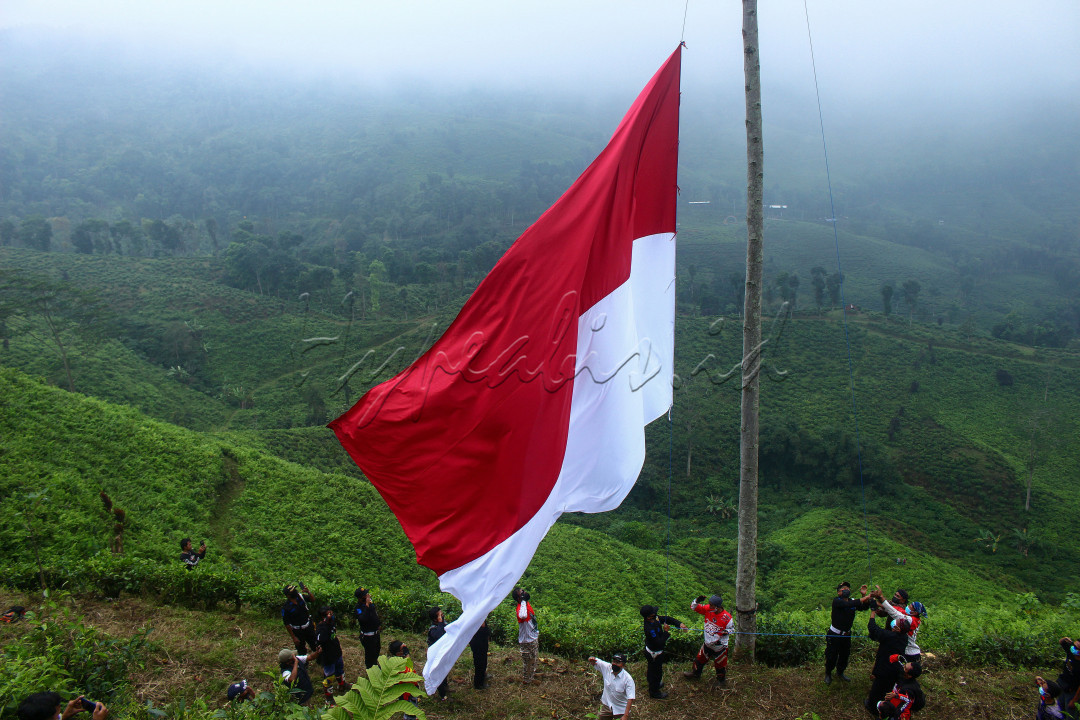 <strong>Merdeka Di Puncak Gunung Gambir</strong><br />
Komonitas Pencinta alam dan sepeda trial bersusah payah naik kepuncak gunung gambir untuk merayakan kemerdekaan RI yang 76, begitu sang merah putih berkibar dipuncak mereka bersuka ria merayakan kemerdekaannya