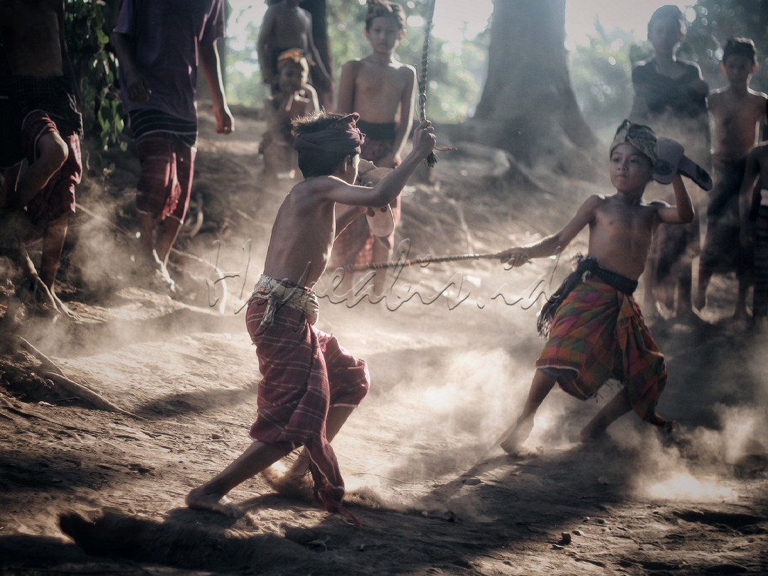 Tradisi Peresean Merupakan seni tari perang dalam ketangguhan prajurit pada zaman nya,yang salah satunya diyakini dalam ritual untuk meminta hujan di kala musim kemarau.&nbsp;<br />
tradisi ini berasal dari pulau lombok-ntb.
