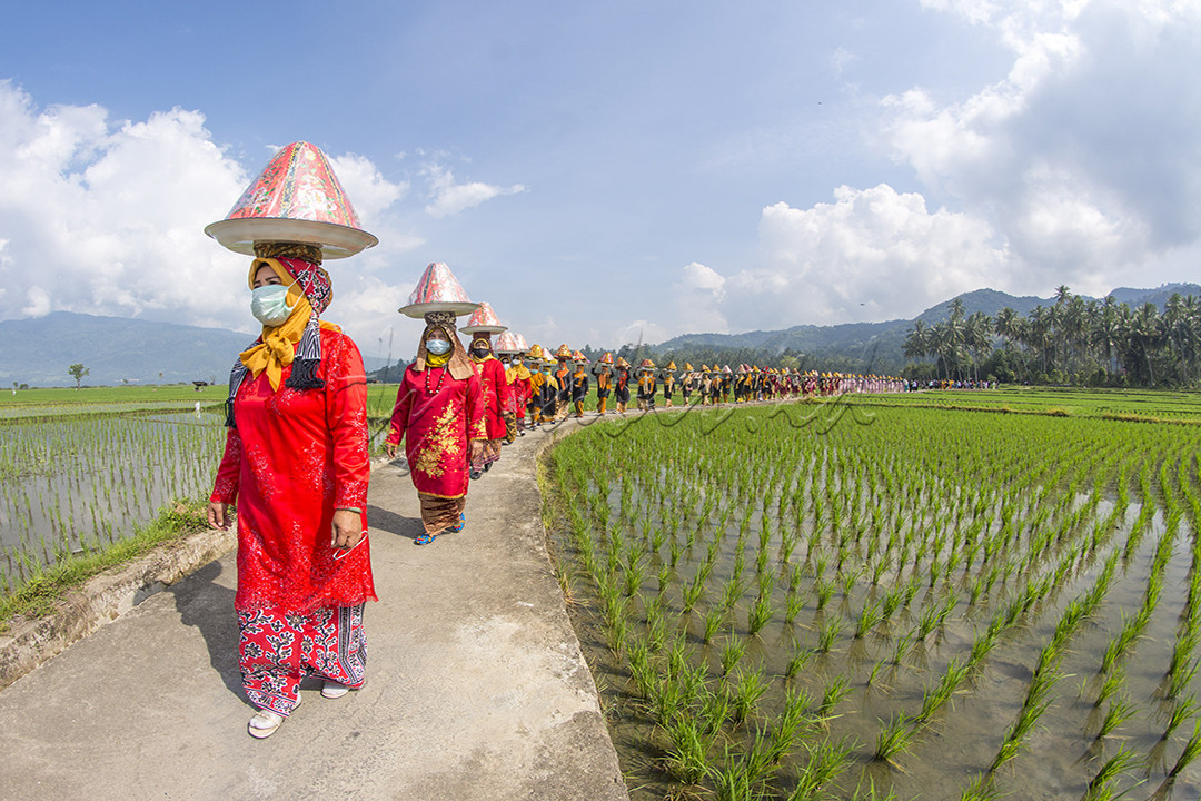 Maarak Jamba&nbsp;dalam Bahasa Minang berarti mengarak jamba. Dalam Bahasa Minang, nampan disebut&nbsp;talam.&nbsp;Di dalam talam tersebut terdapat banyak piring-piring berisi makanan yang kemudian ditutup dengan kain khas Minangkabau. Makanan yang terbungkus rapih itulah yang disebut dengan&nbsp;Jamba.&nbsp;Maarak Jamba&nbsp;merupakan ritual yang dilakukan sebelum masyarakat Minangkabau melaksanakan&nbsp;Makan Bajamba (semacam makan besar masyarakat setempat).&nbsp; Para penduduk perempuan disana akan memakai baju&nbsp;adat lengkap atau berbaju kurung khas Minang dalam prosesi ini. Mereka akan berkumpul bersama-sama membawa&nbsp;jamba&nbsp;masing-masing. Yang kemudian akan dikoordinir untuk bergerak menuju tempat&nbsp;Makan Bajamba. Ritual ini biasanya dilaksanakan saat&nbsp;peringatan hari-hari besar agama Islam atau upacara adat, pesta adat, dan pertemuan penting lain.
