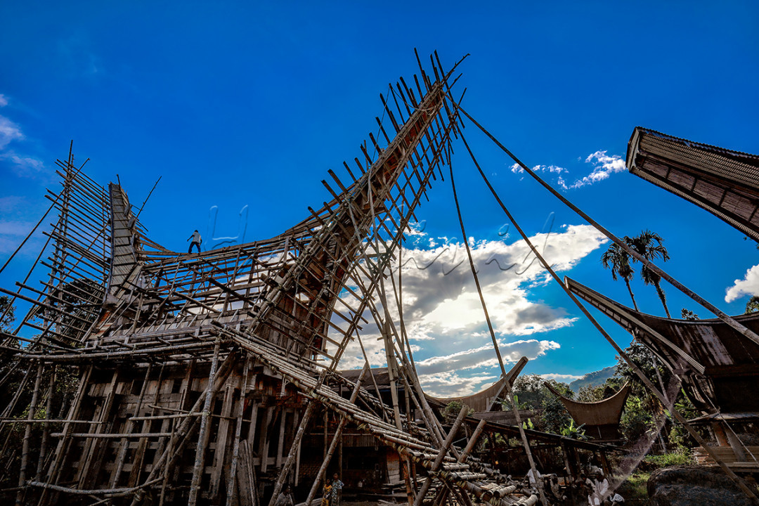 Rumah khas masyarakat Toraja&nbsp;