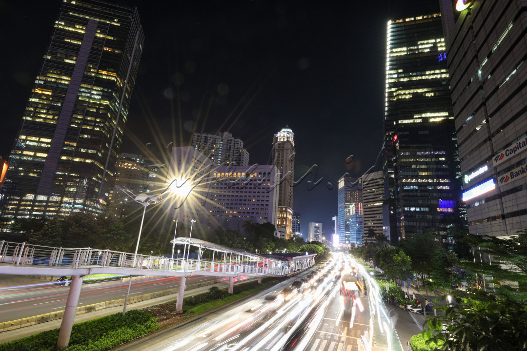 Foto ini diambil dari Jebatan Pinisi di Jalan Jendral Sudirman.