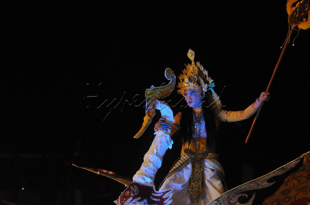 Sosok Wayang Orang yang tampil gagah berani dalam acara Wayang Jogja Night Carnival&nbsp;#7<br />
&nbsp;