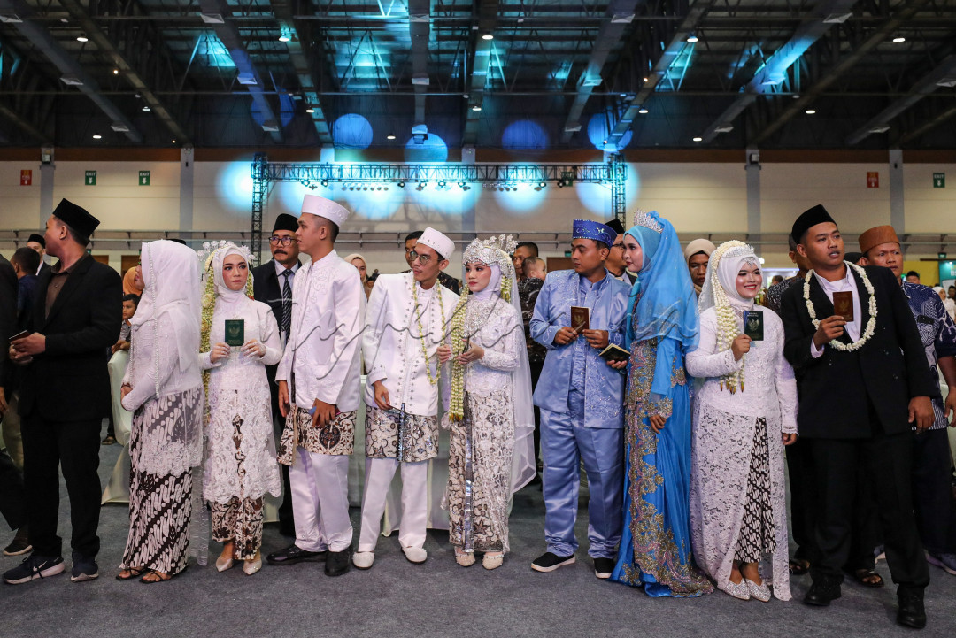 Kementerian Agama menggelar acara Nikah Massal untuk memeriahkan Hari Amal Bhakti (HAB) ke-78.