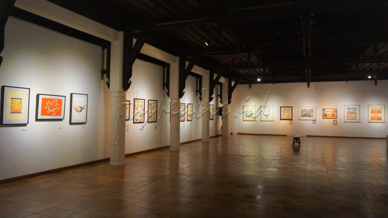 pameran yang memajang 50 karya ini bertujuan untuk memperkuat hubungan persahabatan antara negara-negara anggota Asean dan China melalui seni kartun.