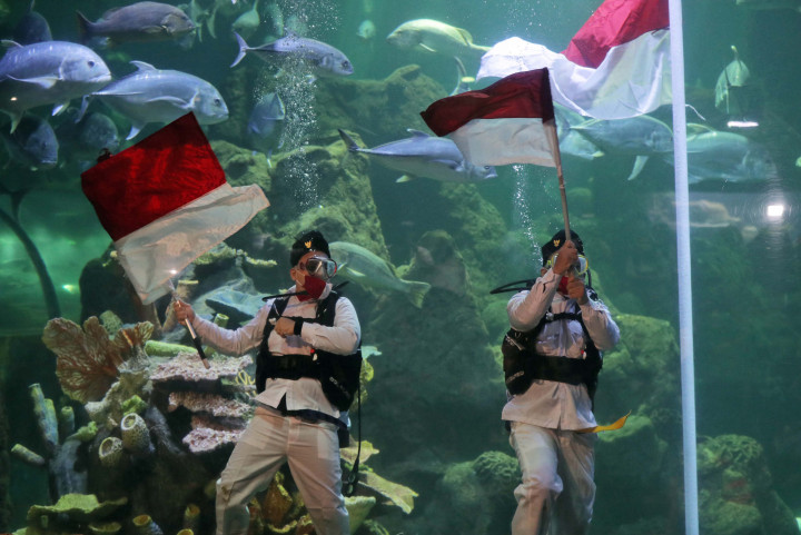 Kibarkan Bendera Didalam Air
